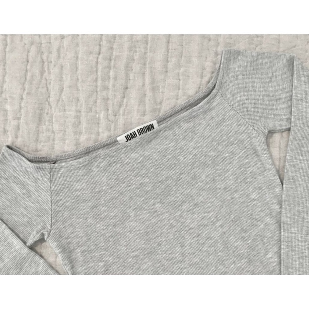 Joah Brown Ribbed Long Sleeve Top - Picture 4 of 5